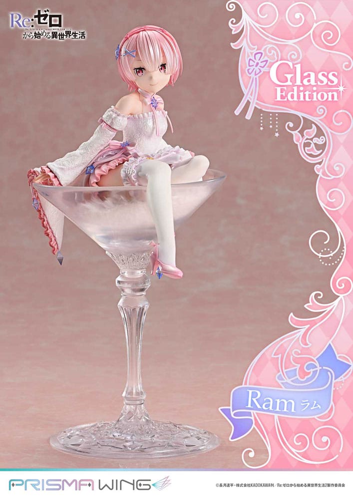 Re:ZERO Prisma Wing PVC Statue: Ram Glass Edition, 24 cm