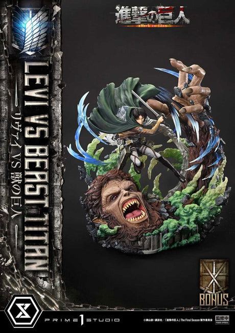 Ultimate 1/4 Levi vs Beast Titan Statue - Premium Masterline Series with Bonus