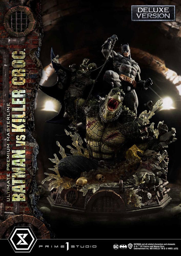 Batman Ultimate Premium Masterline Series Statue: Batman Vs. Killer Croc 71 cm