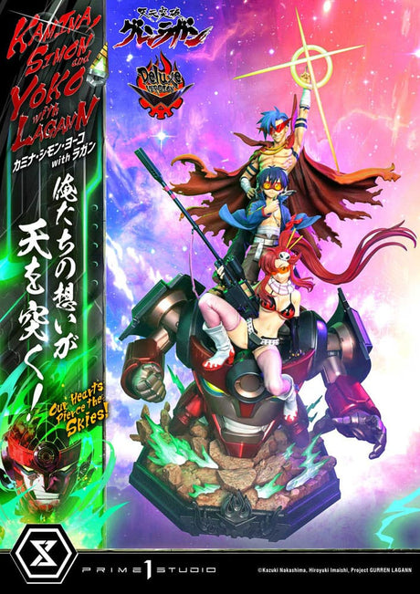 Gurren Lagann Ultimate Masterline Statue: Kamina, Simon, Yoko & Lagann