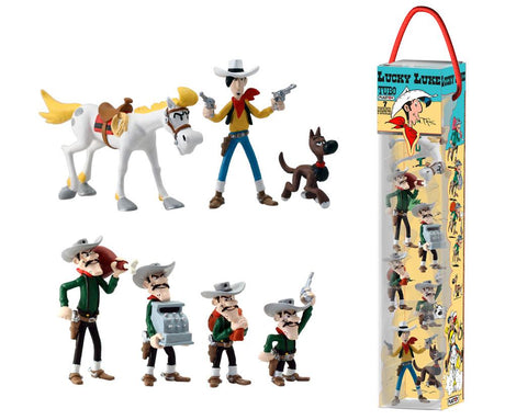 Lucky Luke Hand-painted Mini Figure 7-Pack by Plastoy
