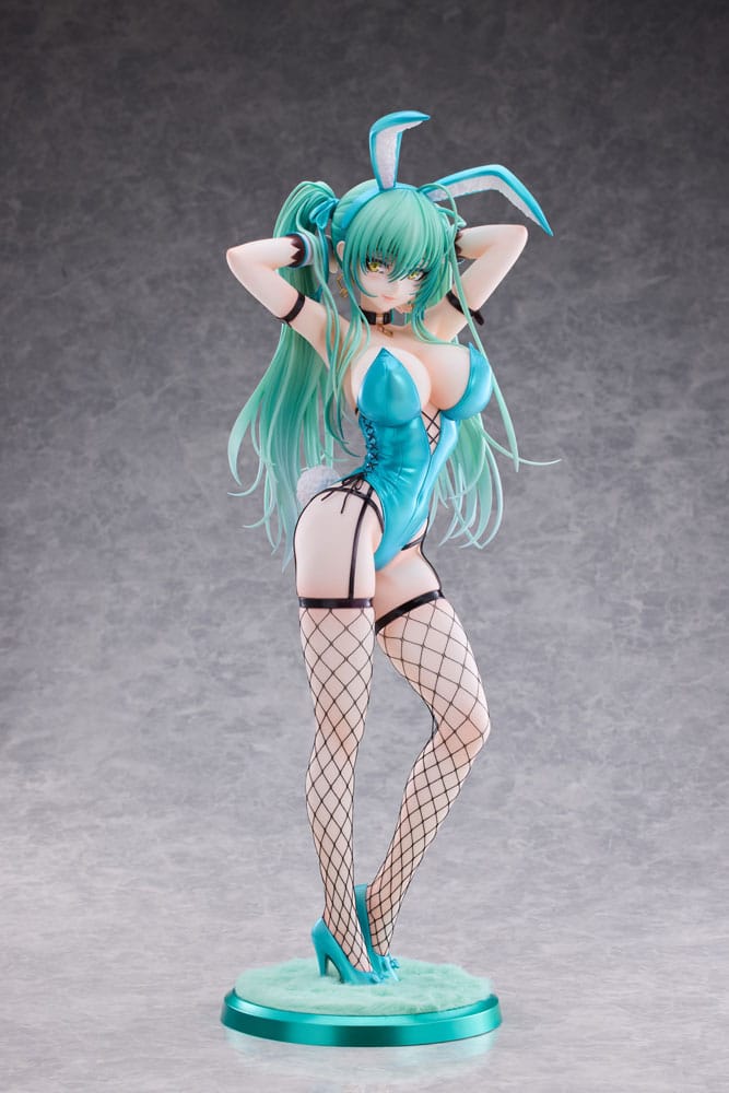 Original Character Twin Tail Bunny-chan PVC Statue, Fishnet Tights Ver. 1/4