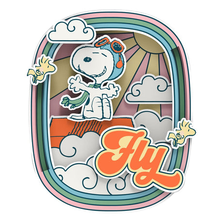 Peanuts Pilot Dreams Wooden Magnet by Pantasy
