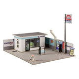 Original Illustration 1/64 Scale Gas Station Paper Model Kit
