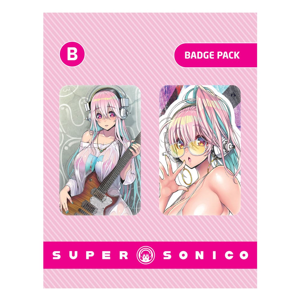 Super Sonico POPbuddies 2-Pack Pin Badges Set B