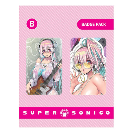 Super Sonico POPbuddies 2-Pack Pin Badges Set B