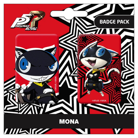 Persona 5 Royal: Mona & Morgana Licensed Pin Badges 2-Pack