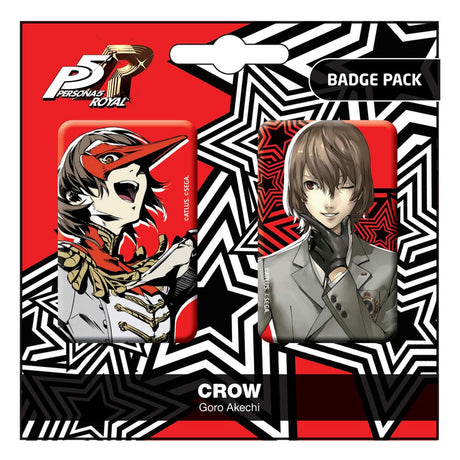 Persona 5 Royal: Crow & Goro Akechi Pin Badges Duo