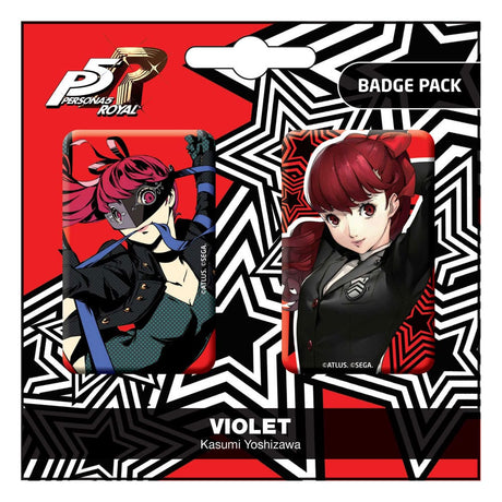 Persona 5 Royal Pin Badges 2-Pack: Violet/Kasumi Yoshizawa