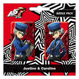 Persona 5 Royal Official Metal Pin Badges: Justine & Caroline