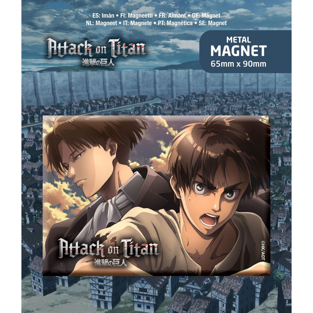 Attack on Titan Official POPbuddies Fridge Magnet: Eren & Levi