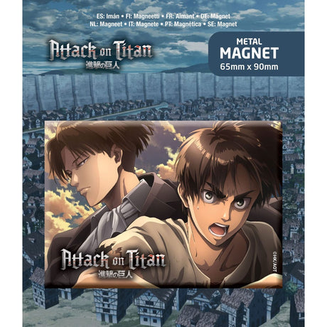 Attack on Titan Official POPbuddies Fridge Magnet: Eren & Levi