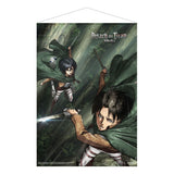 Attack on Titan Wallscroll ft. Mikasa and Levi, 50 x 70 cm