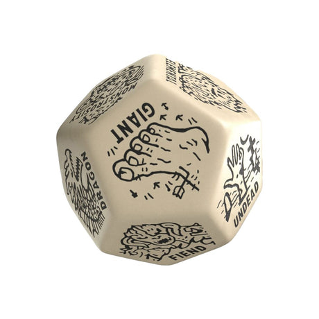Viridian Jumbo Monster Generator D12 Dice - Beige