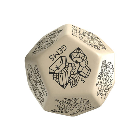 Viridian Jumbo D12 Treasure Generator Die - Beige