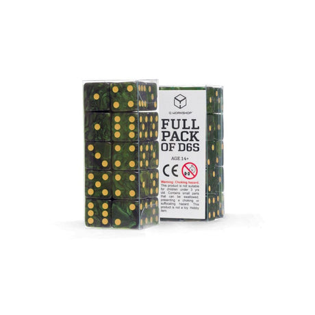 Q Workshop Green Full Pack D6 Dice Set (20)