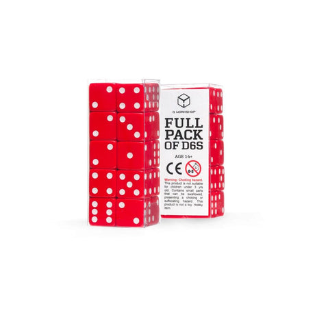 Q Workshop Full Pack D6 Red Dice (20)