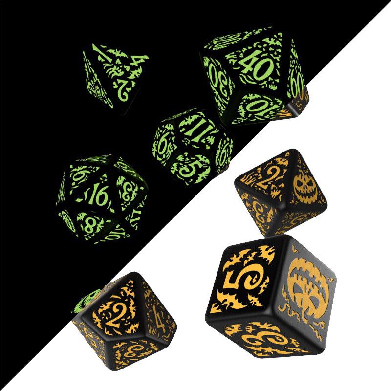 Halloween Glow-in-the-Dark Pumpkin Dice Set (7)