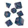 Q Workshop Sparkling Llama Dice Set - Dark Blue & Pink (7)