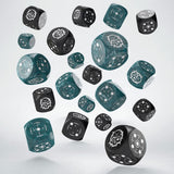 Crosshairs Compact D6 Dice Set: Stormy & Black 20-Pack