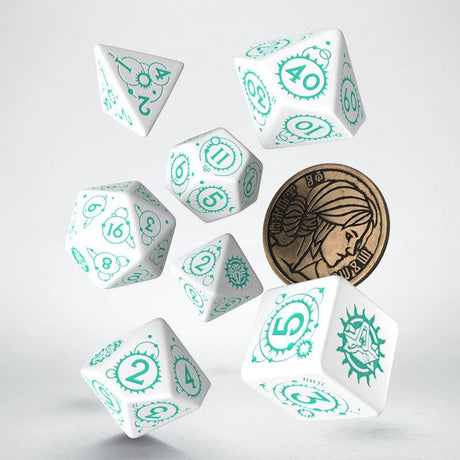 The Witcher Q Workshop Ciri Dice Set (7) & Coin