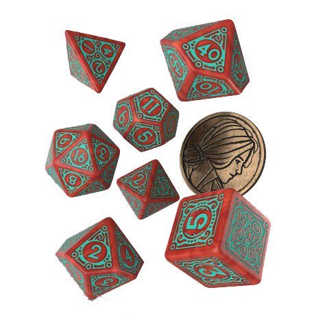 The Witcher Triss Merigold Fearless Dice Set (7) with Coin by Q Workshop