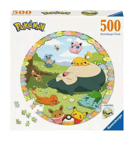 Pokémon Round Jigsaw Puzzle: Flowery Pokémon (500 pieces)