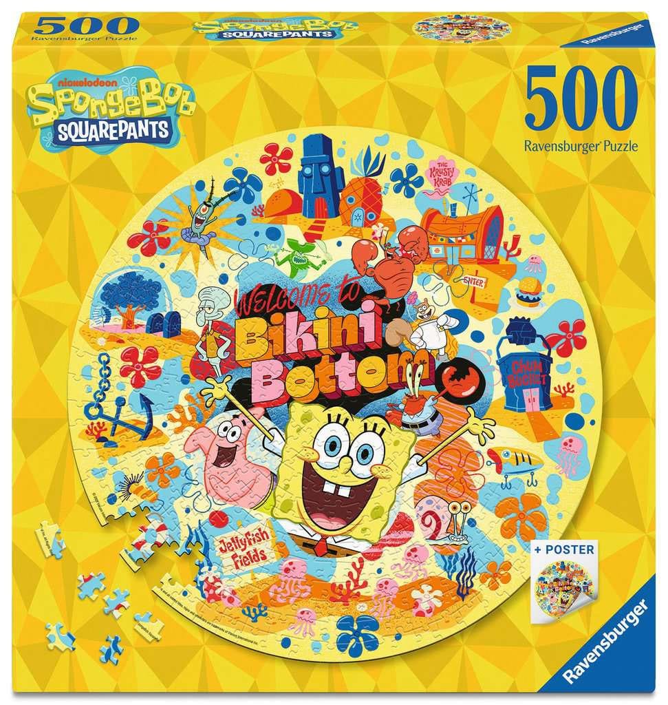 SpongeBob SquarePants 'Welcome to Bikini Bottom' Round Ravensburger Jigsaw Puzzle (500 pieces)