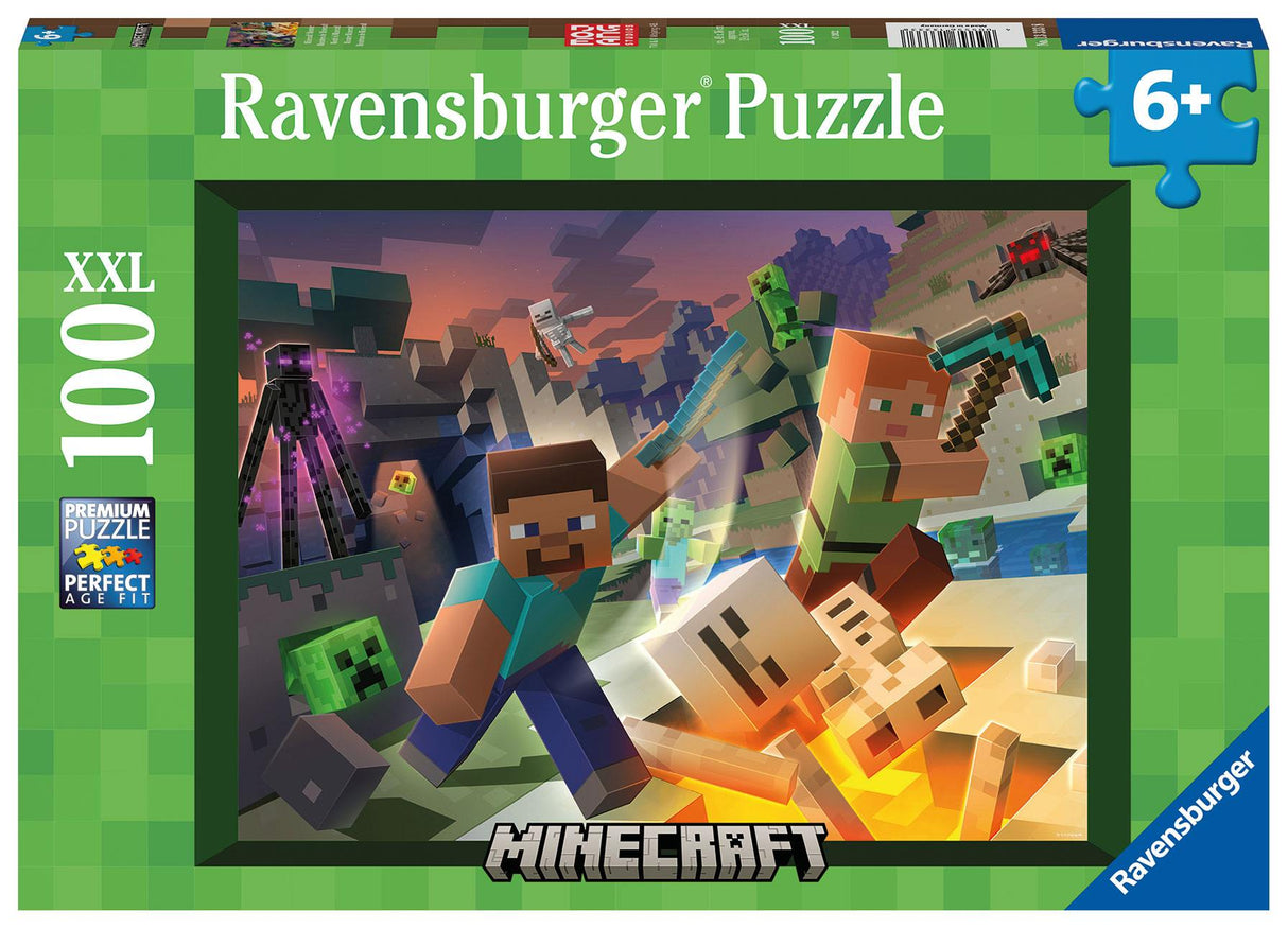 Minecraft Jigsaw Monster Puzzle by Ravensburger (100 Pieces)
