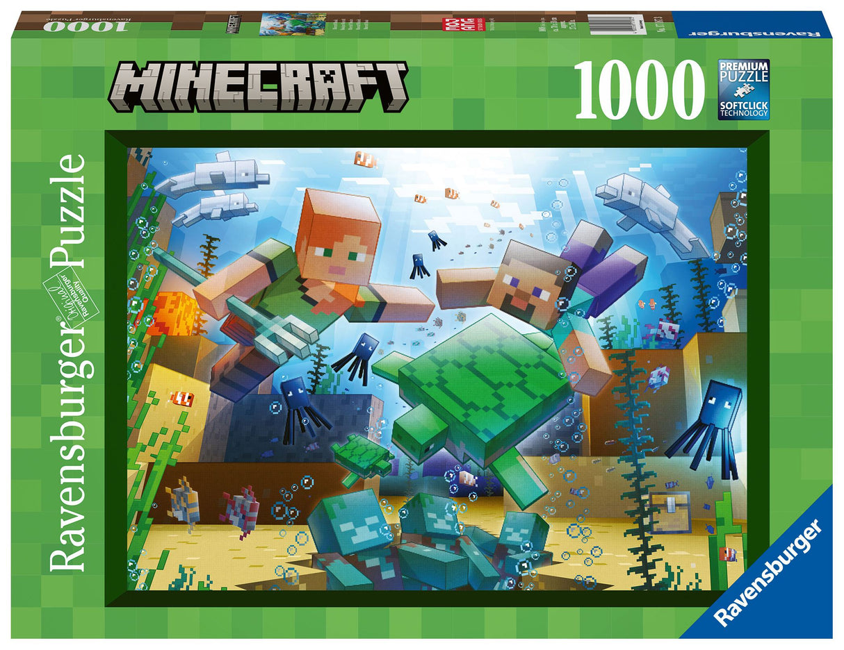 Minecraft Mosaic 1000-Piece Jigsaw Puzzle by Ravensburger