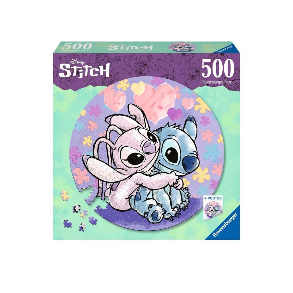 Lilo & Stitch Round Jigsaw Puzzle - Stitch (500 Pieces)