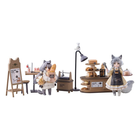Tea Time Cats - Cat Town Bakery Staff & Customer PVC Statue Set