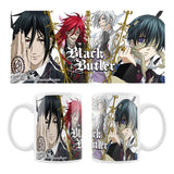 Black Butler Ceramic Mug with Sebastian, Grell, Ash, Ciel