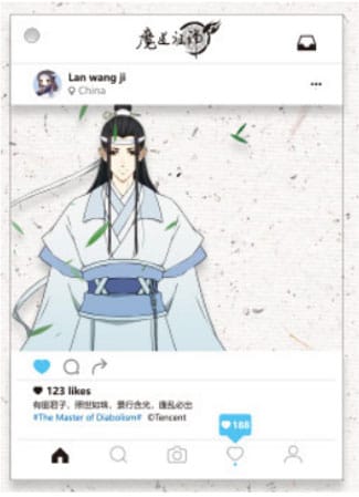 Lan Wangji Acrylic Photo Holder | Grandmaster of Demonic Cultivation