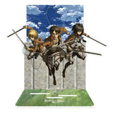 Attack on Titan Acrylic Diorama - Eren, Mikasa & Armin, 20 cm