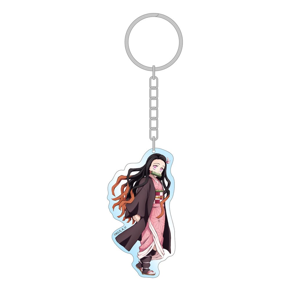 Demon Slayer Holographic Acrylic Keychain - Nezuko, 7 cm