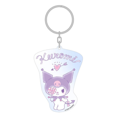 Sanrio Sakami Merchandise: Kuromi Acrylic Keychain, 6 cm