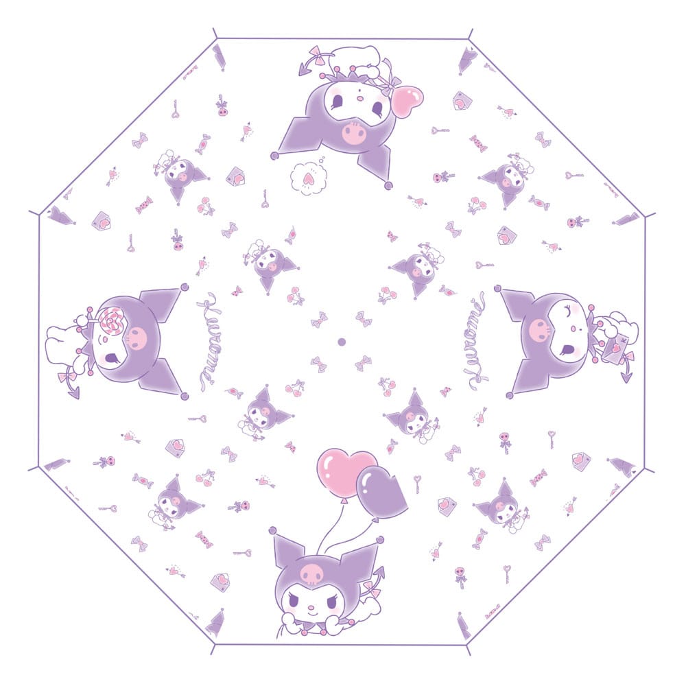 Sanrio Kuromi Transparent Cane Umbrella - Official Sakami Merchandise