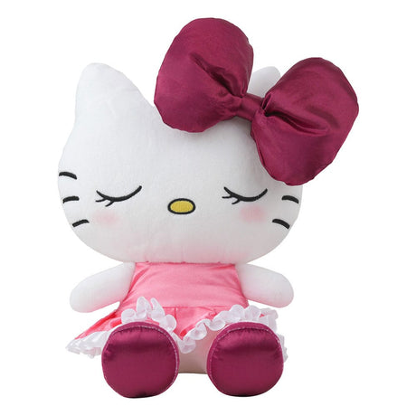 Sanrio Hello Kitty Plush Figure in Red Velvet Dress, 17 cm