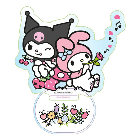 Sanrio 6cm Holographic Acrylic Stand - Kuromi & My Melody