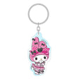 Sanrio Pink Black Acrylic Keychain - My Melody Party Series