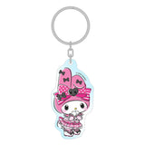 Sanrio Pink Black Acrylic Keychain - My Melody Party Series