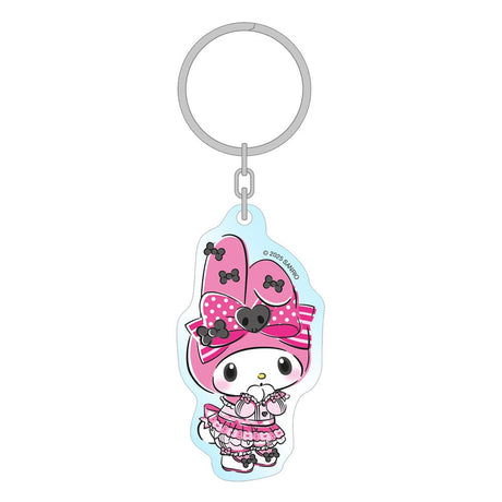 Sanrio Pink Black Acrylic Keychain - My Melody Party Series