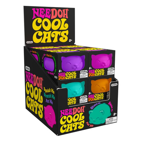 NeeDoh Cool Cats 11cm Squeeze Figures Display (12 Pack)