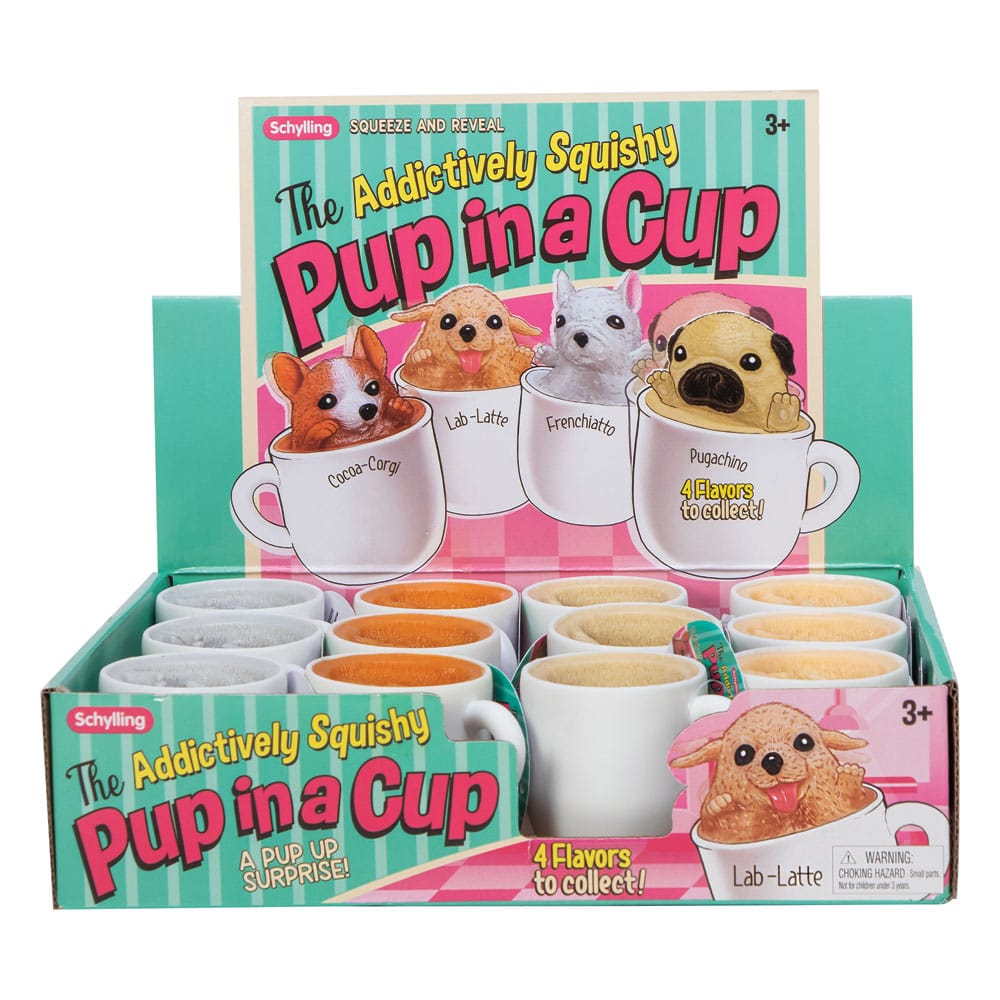 Pup in a Cup Squeeze Figures Display - Pack of 12