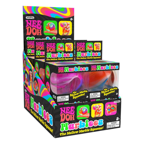 NeeDoh Marbleez Squeeze Ball - 7cm Display Set of 6