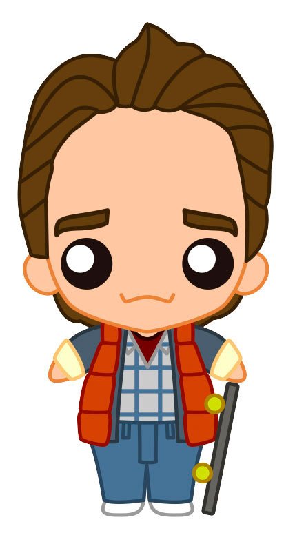 Back to the Future Pokis 6cm Rubber Minifigure - Marty McFly