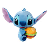 Stitch with Burger Plush Figure (25cm) - Lilo & Stitch Official Collection