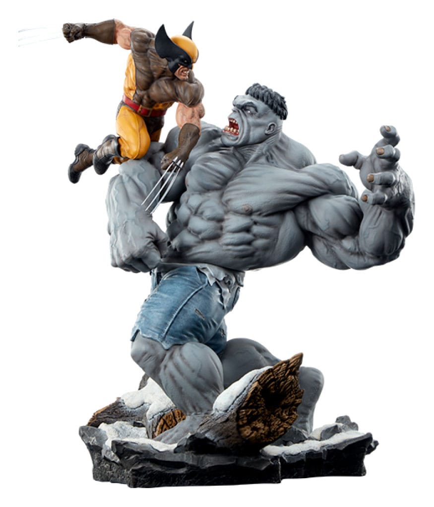 Sideshow Collectibles: Marvel Grey Hulk vs Wolverine Maquette