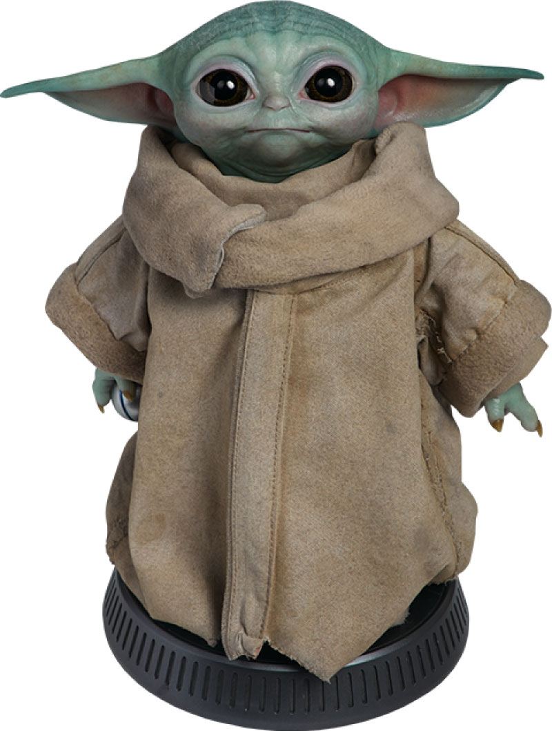 Star Wars: Mandalorian Baby Yoda Life-Size Statue, 42cm by Sideshow